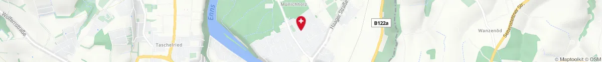 Kartendarstellung des Standorts für Münichholz-Apotheke in 4400 Steyr